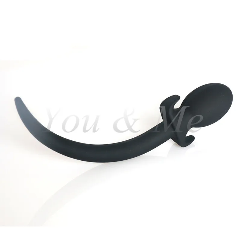 2016 Black Silicone Dog Slave Tails Anal Plug Butt Large Size Tail Sex Toys For Women Men Products Couples | Красота и здоровье