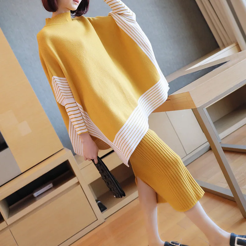 Autumn fashion suit women's 2018 autumn and winter new sweater Korean fashion casual knit skirt two sets of tide
Autumn fashion suit women's 2018 autumn and winter new sweater Korean fashion casual knit skirt two sets of tide