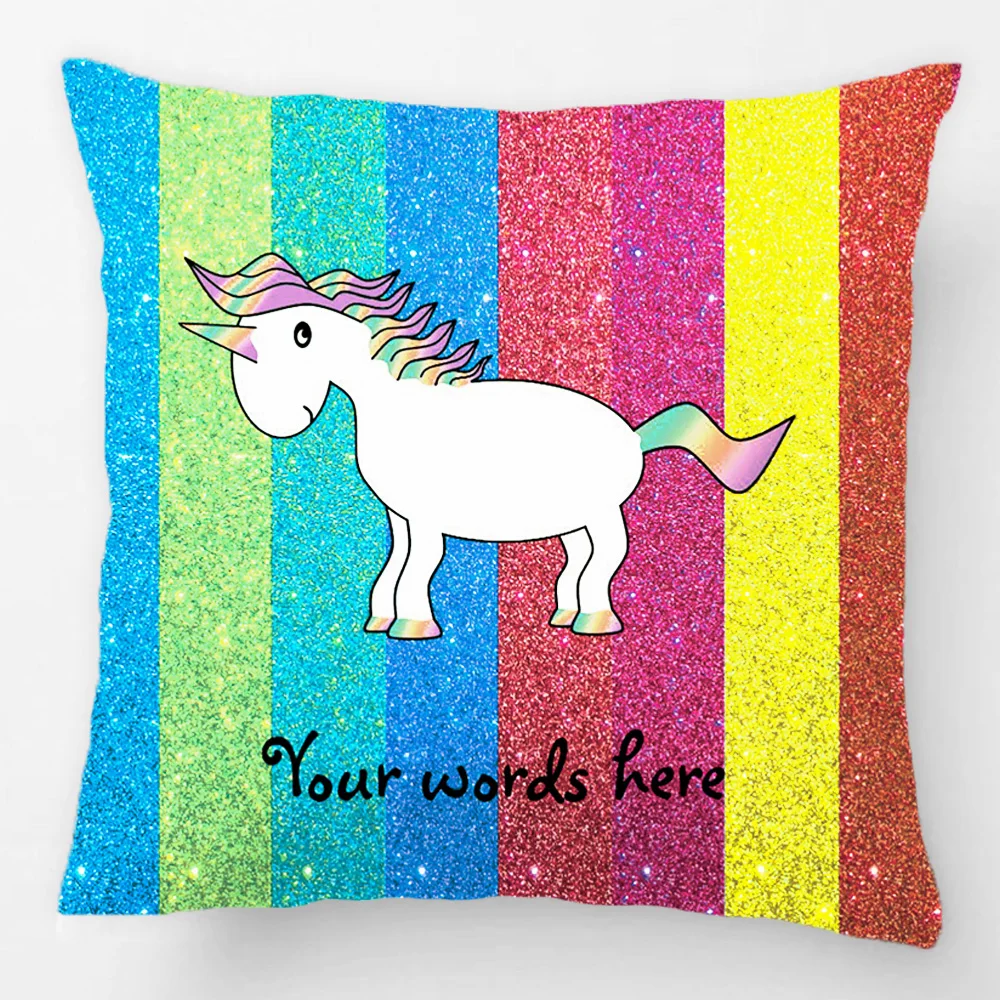 Unicorn With Rainbow Glitter Stripes Throw Pillow Case Decorative Cushion Cover Pillowcase Customize Gift By LVSURE For Car Sofa
Unicorn With Rainbow Glitter Stripes Throw Pillow Case Decorative Cushion Cover Pillowcase Customize Gift By LVSURE For Car Sofa