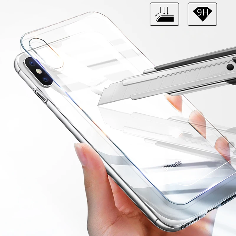 Переднее и заднее закаленное стекло для iPhone 8 7 6 6S Plus X XR XS Max Защитная пленка экрана