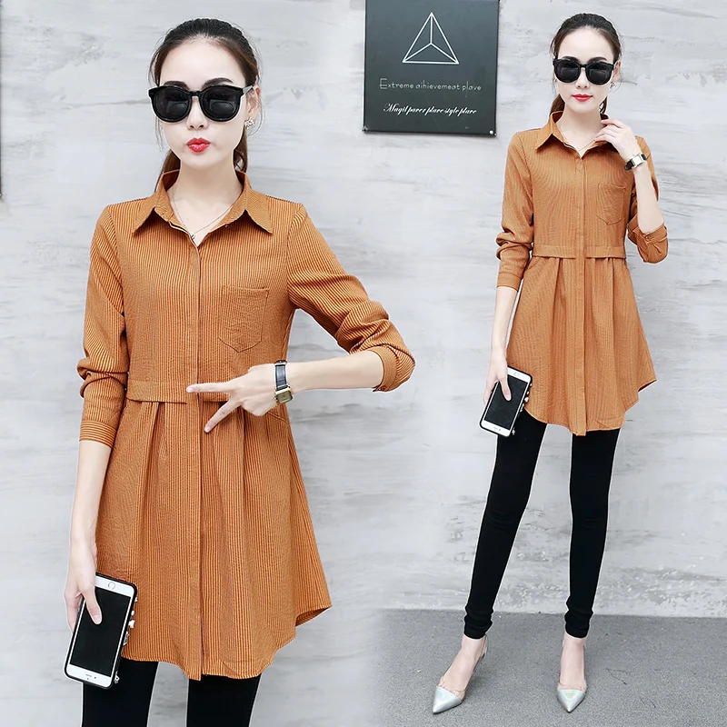 2020 Spring Autumn New Fashion Women Striped Blouse Elegant Slim Long-sleeved Blouses Turn-down Collar Cotton Casual Top L232
2020 Spring Autumn New Fashion Women Striped Blouse Elegant Slim Long-sleeved Blouses Turn-down Collar Cotton Casual Top L232