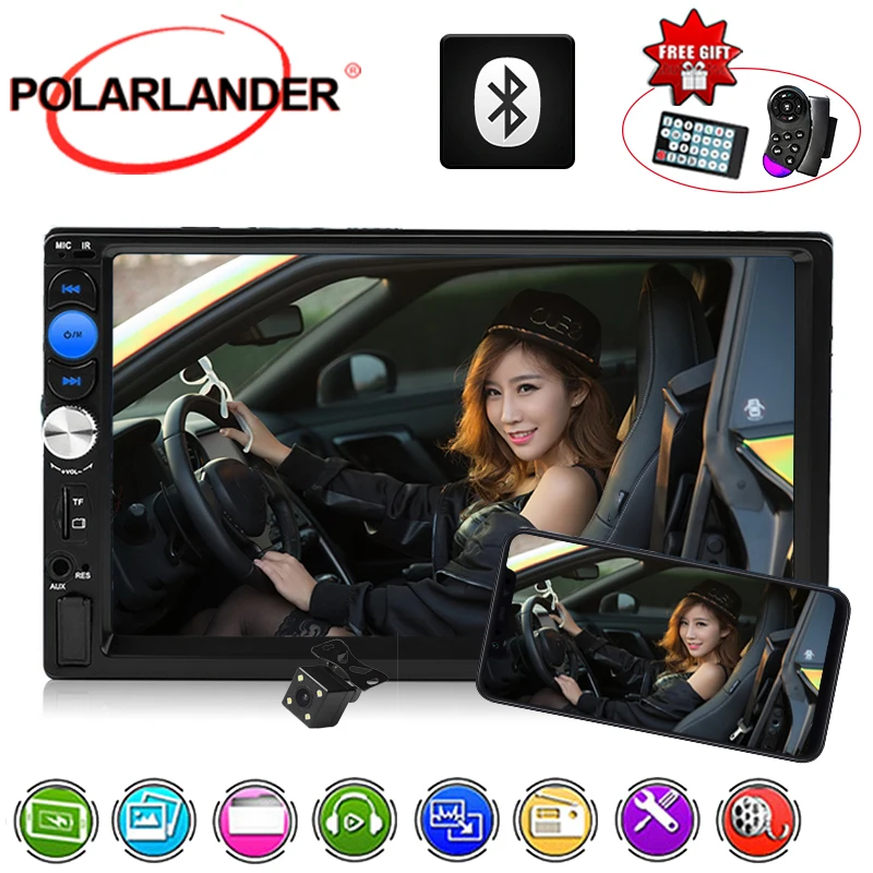 Screen Mirroring 7'' Touch Screen Car Radio Stereo Bluetooth 2 DIN Multi-languages AUX USB TF MP5 MP4 Mirror Link
Screen Mirroring 7'' Touch Screen Car Radio Stereo Bluetooth 2 DIN Multi-languages AUX USB TF MP5 MP4 Mirror Link