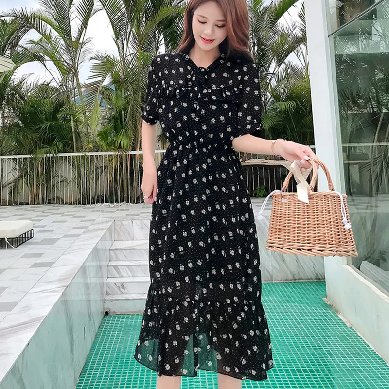 Elegant v Collar Floral Print Women Dress Full Sleeve Elastic Slim Waist Chiffon Spring A-line Long Dress 2019
Elegant v Collar Floral Print Women Dress Full Sleeve Elastic Slim Waist Chiffon Spring A-line Long Dress 2019