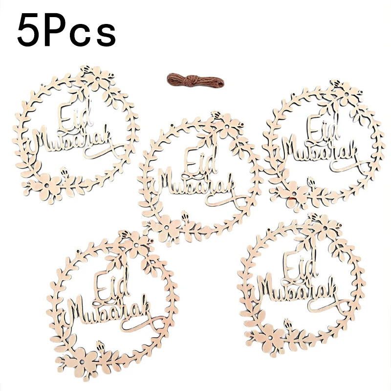 5pcs/set Lasser Bairam Muslim Wood Hanging Decorations Letters Flowers Pattern Home Adornments
5pcs/set Lasser Bairam Muslim Wood Hanging Decorations Letters Flowers Pattern Home Adornments