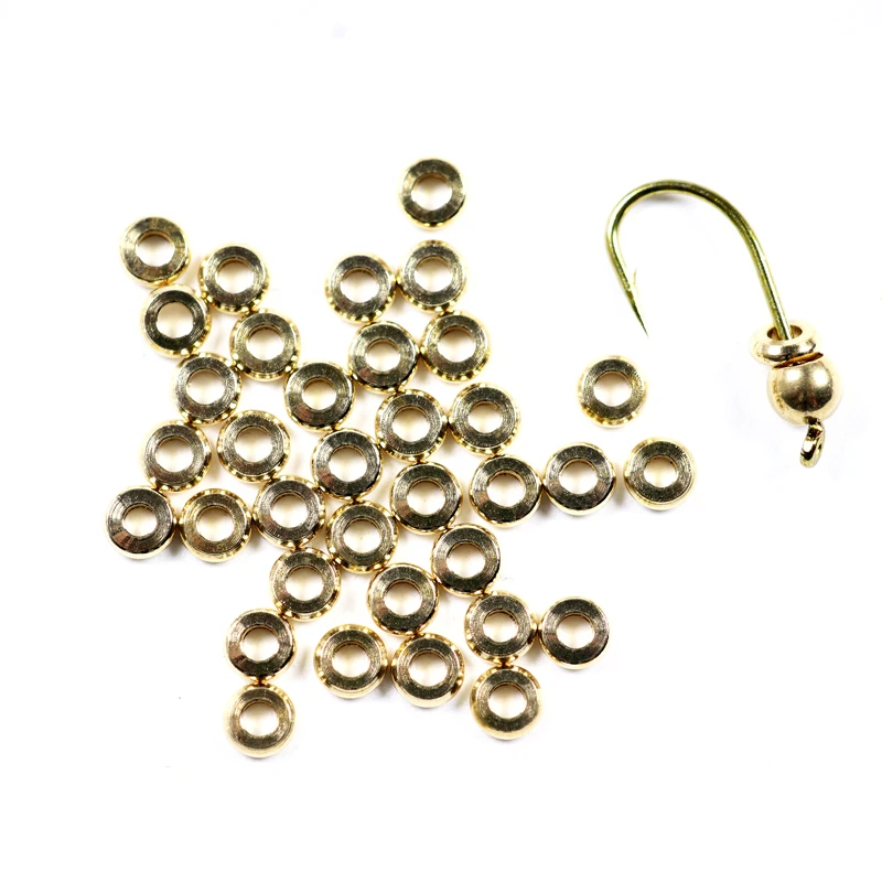 50PCS/Bag 3mm 4mm Fly Tying Materials Plished Flat Brass Bead Bug Collars Fly Tying Nymph Fly Head Weight Ring Extra
50PCS/Bag 3mm 4mm Fly Tying Materials Plished Flat Brass Bead Bug Collars Fly Tying Nymph Fly Head Weight Ring Extra