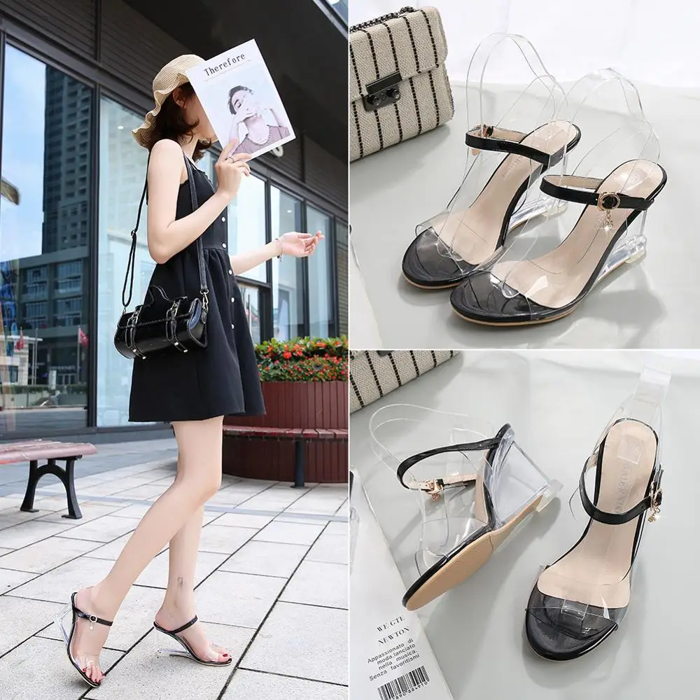 High Quality Summer Wild Women Sandals Crystal Wedge Sandals Female Sexy Transparent High Heels 8cm New Ladies Shoes Sandals
High Quality Summer Wild Women Sandals Crystal Wedge Sandals Female Sexy Transparent High Heels 8cm New Ladies Shoes Sandals