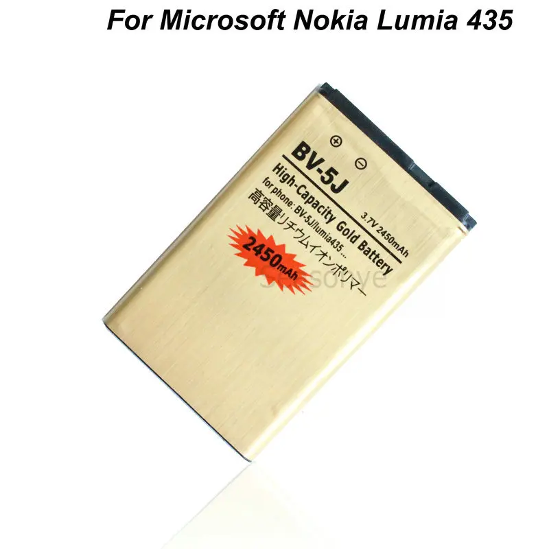 Seasonye 2450mAh BV 5J / BV5J Золотой Сменный аккумулятор для Microsoft Nokia Lumia 435 532 RM1069 1071 Lumia435|battery
