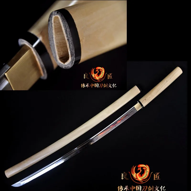 Hand Forged Japanese Shirasaya Sword T10 Carbon Steel Clay Tempered Battle Sharp
Hand Forged Japanese Shirasaya Sword T10 Carbon Steel Clay Tempered Battle Sharp