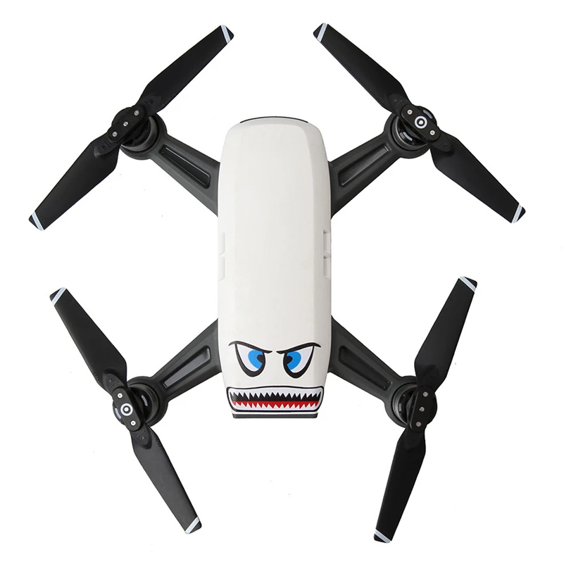 4 шт. мультяшная наклейка в виде акулы для DJI Spark Mavic Pro futal Digital JULL17|skin pro|skin sharkskin decal