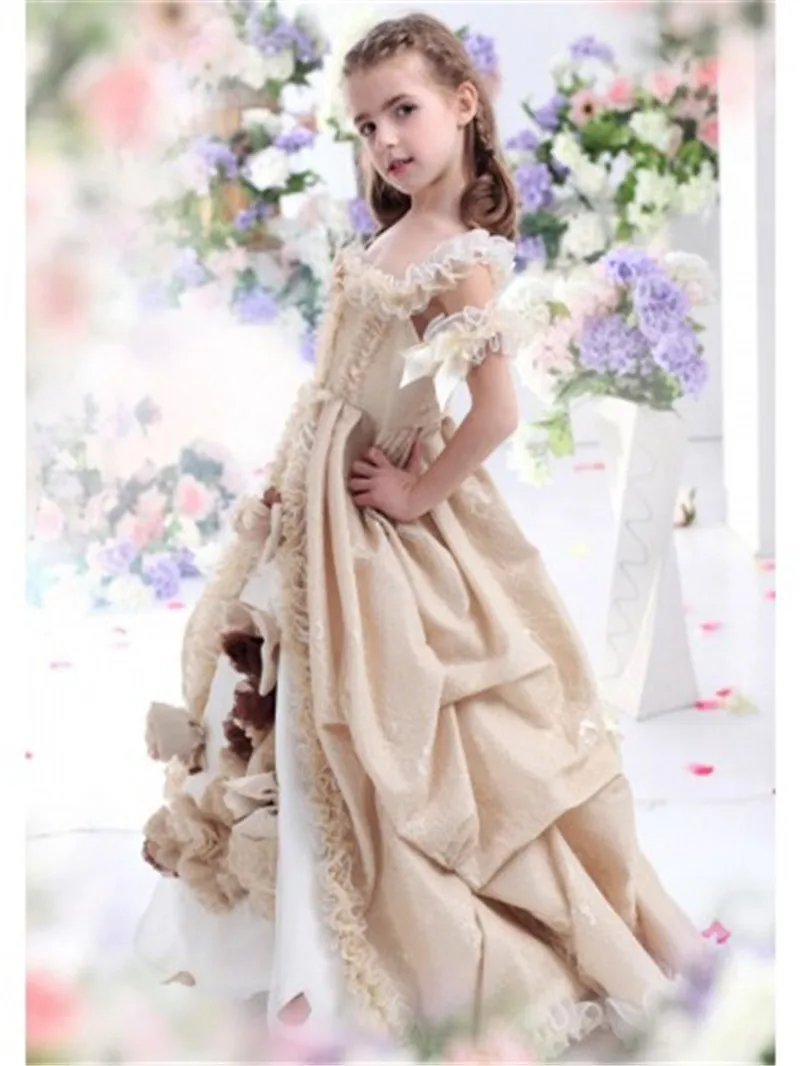 2017 New Popular Communion Dresses For Girls Halter Ivory Floor-Length Empire Magnificent Baby Party Frocks Hot Sale WH | Свадьбы и