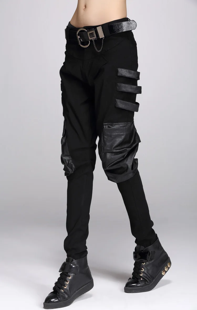 Autumn winter women hip hop punk harem pants leather patchwork pocket trousers women elastic casual baggy pants joggers
Autumn winter women hip hop punk harem pants leather patchwork pocket trousers women elastic casual baggy pants joggers