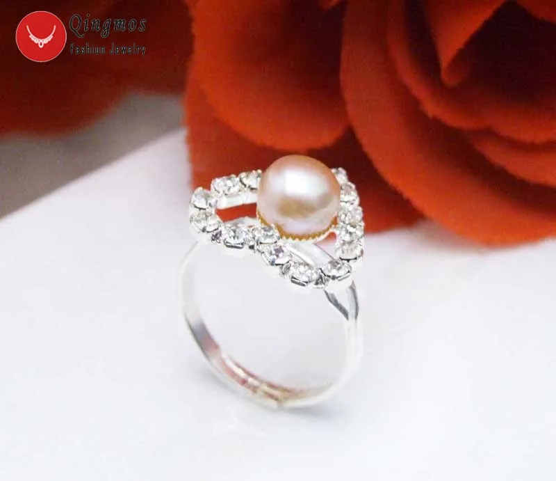 Qingmos Fashion 15mm Heart Ring for Women with Natural 10-11mm Flat Purple Pearl Opening Adjustable #8 -#9 Ring Jewelry Gift r22
Qingmos Fashion 15mm Heart Ring for Women with Natural 10-11mm Flat Purple Pearl Opening Adjustable #8 -#9 Ring Jewelry Gift r22