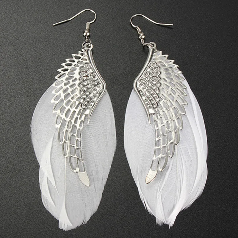 Angel Metal Wing Bohemian Handmade Exquisite Ornaments Vintage Feather Long Drop Earrings Jewelry Bijoux Trinket Eretes
Angel Metal Wing Bohemian Handmade Exquisite Ornaments Vintage Feather Long Drop Earrings Jewelry Bijoux Trinket Eretes