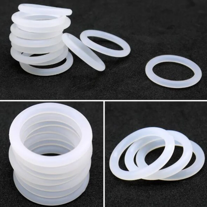 White Silicon O-ring Silicone Thickness 1.5mm OD 5-80mm O Ring Seal Rubber Gasket Ring Washer Heat-Resistant Food Grade
White Silicon O-ring Silicone Thickness 1.5mm OD 5-80mm O Ring Seal Rubber Gasket Ring Washer Heat-Resistant Food Grade