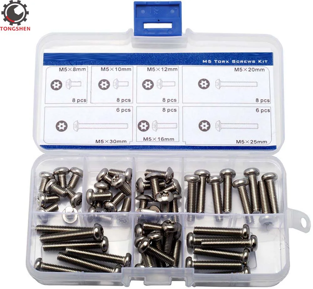 52pcs M5 Tamper-Resistant Security Screws Assortment Kit Stainless Steel Torx Button Head Tamper Proof Security Screw Screws
52pcs M5 Tamper-Resistant Security Screws Assortment Kit Stainless Steel Torx Button Head Tamper Proof Security Screw Screws