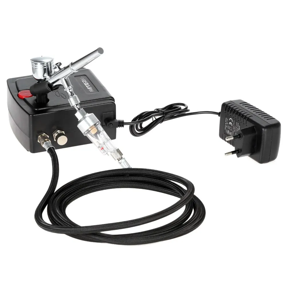 Meterk 100-250V Professional Airbrush Gravity Feed sandblaster paint spray gun for Tattoo Manicure Cake Air-Brush Nail Tool Set
Meterk 100-250V Professional Airbrush Gravity Feed sandblaster paint spray gun for Tattoo Manicure Cake Air-Brush Nail Tool Set