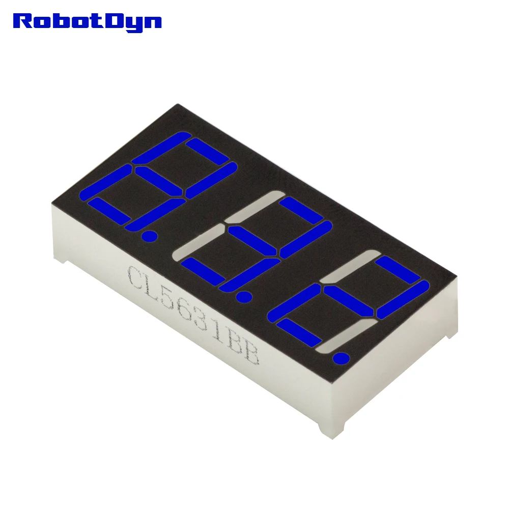 5pcs = 3-Digit 7-segments LED Display tube, decimal dots, Multicolor: Blue, Green, Yellow, Red, White, disp. size 38x19mm, 0.56"
5pcs = 3-Digit 7-segments LED Display tube, decimal dots, Multicolor: Blue, Green, Yellow, Red, White, disp. size 38x19mm, 0.56"