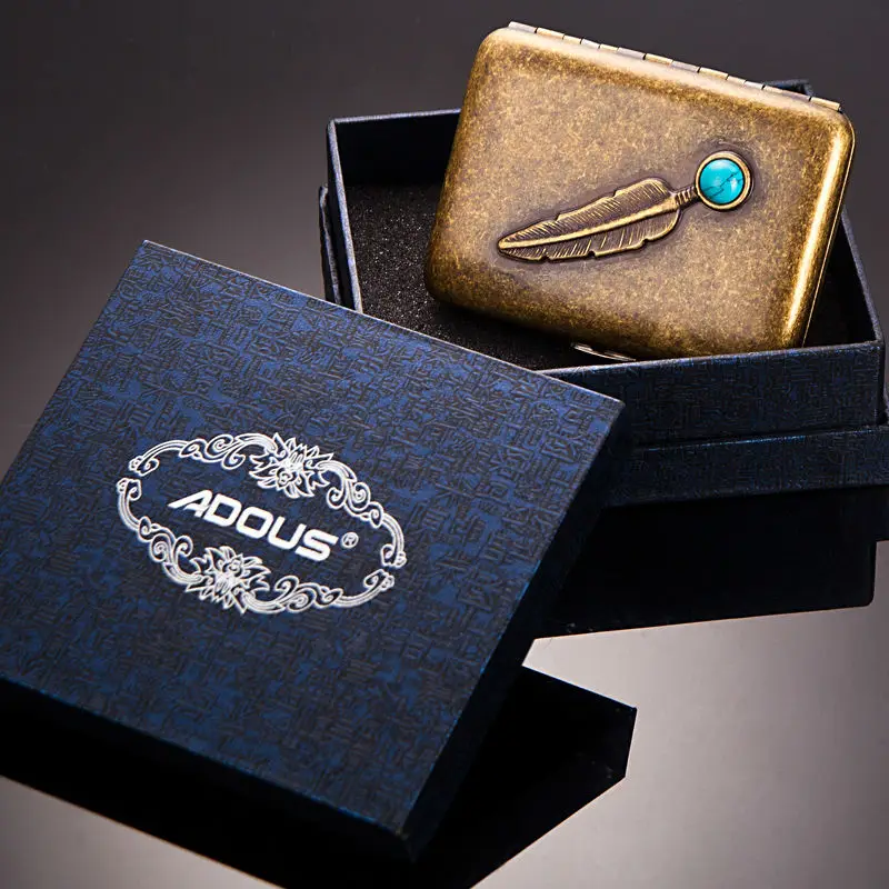 2020 NEW Personality Father Gift Fake Sonething anti que Gaether Turquoise 20pcs copper cigarette case sooking tools Ultra-thin
2020 NEW Personality Father Gift Fake Sonething anti que Gaether Turquoise 20pcs copper cigarette case sooking tools Ultra-thin