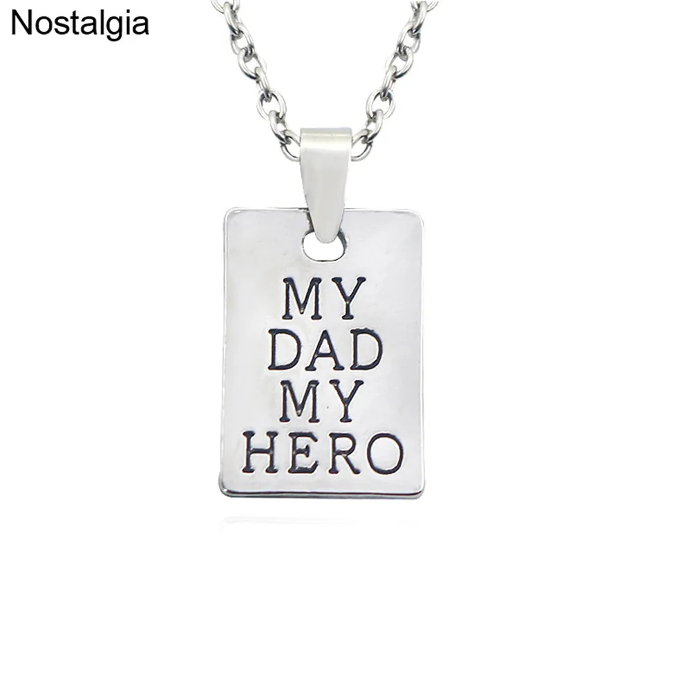 Nostalgia My Dad My Hero Pride Message Engraved On Rectangle Pendant Necklace Daughter Love For Daddy Inspirational Jewelry
Nostalgia My Dad My Hero Pride Message Engraved On Rectangle Pendant Necklace Daughter Love For Daddy Inspirational Jewelry