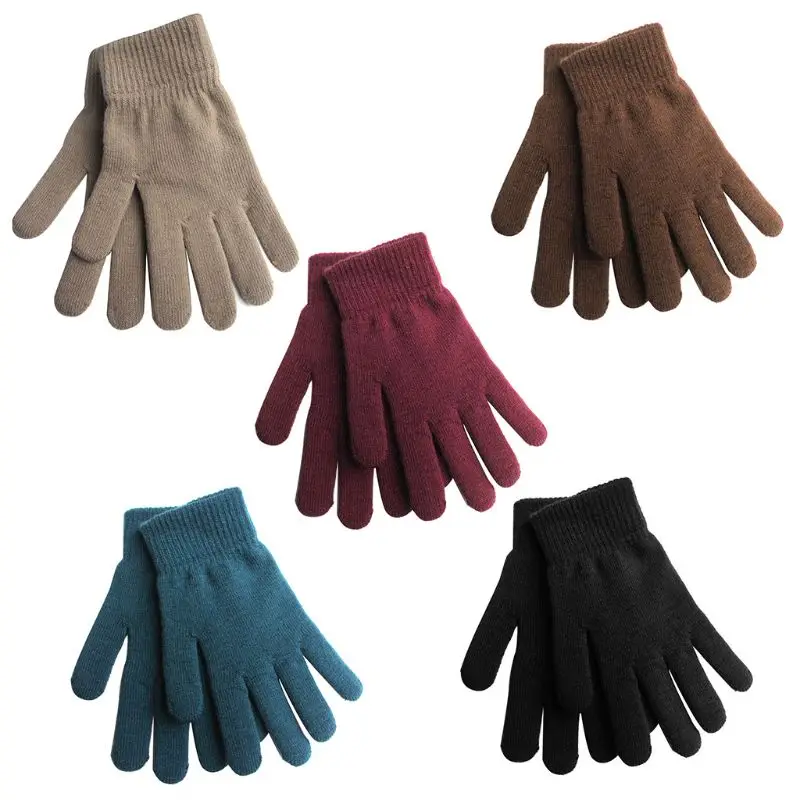 Women Men Unisex Winter Ribbed Knitted Full Fingered Gloves Basic Solid Color Thicken Plush Lining Mittens Magic Thermal Wrist W
Women Men Unisex Winter Ribbed Knitted Full Fingered Gloves Basic Solid Color Thicken Plush Lining Mittens Magic Thermal Wrist W