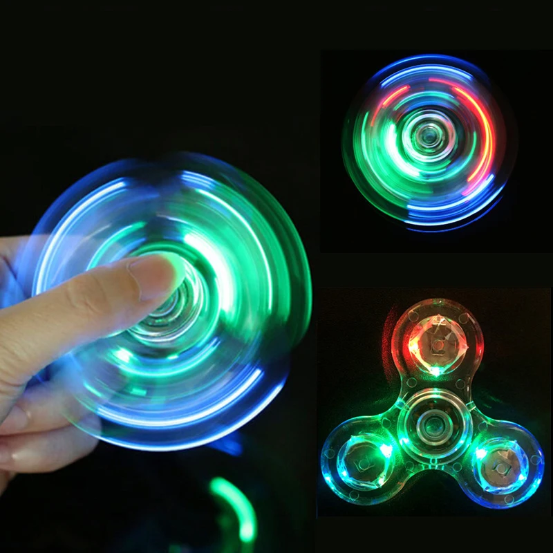 Tri-Spinner Transparent LED Light Hand Spinner Transparent Crystal Colorful Fidget Spinner Anti Stress Fingertip Toys DS39
Tri-Spinner Transparent LED Light Hand Spinner Transparent Crystal Colorful Fidget Spinner Anti Stress Fingertip Toys DS39