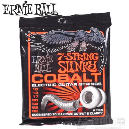 Ernie Ball 2730 тонкие верхние тяжелые нижние Slinky 7-струнные кобальтовые электрические гитарные струны 10-62
Ernie Ball 2730 тонкие верхние тяжелые нижние Slinky 7-струнные кобальтовые электрические гитарные струны 10-62