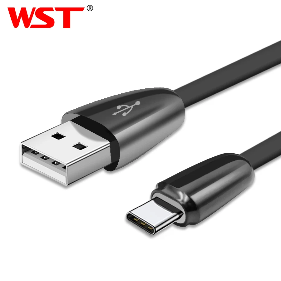 WST кабель для быстрой зарядки USB Type C Samsung Galaxy S9 S8 Шнур зарядное устройство Тип Huawei