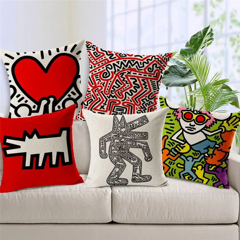 Creative Cartoon Colorful Graffiti Decorative Cushion Cover Geometric Printed Sofa Throw Pillow Car Chair Home Decor Pillow Case
Creative Cartoon Colorful Graffiti Decorative Cushion Cover Geometric Printed Sofa Throw Pillow Car Chair Home Decor Pillow Case
