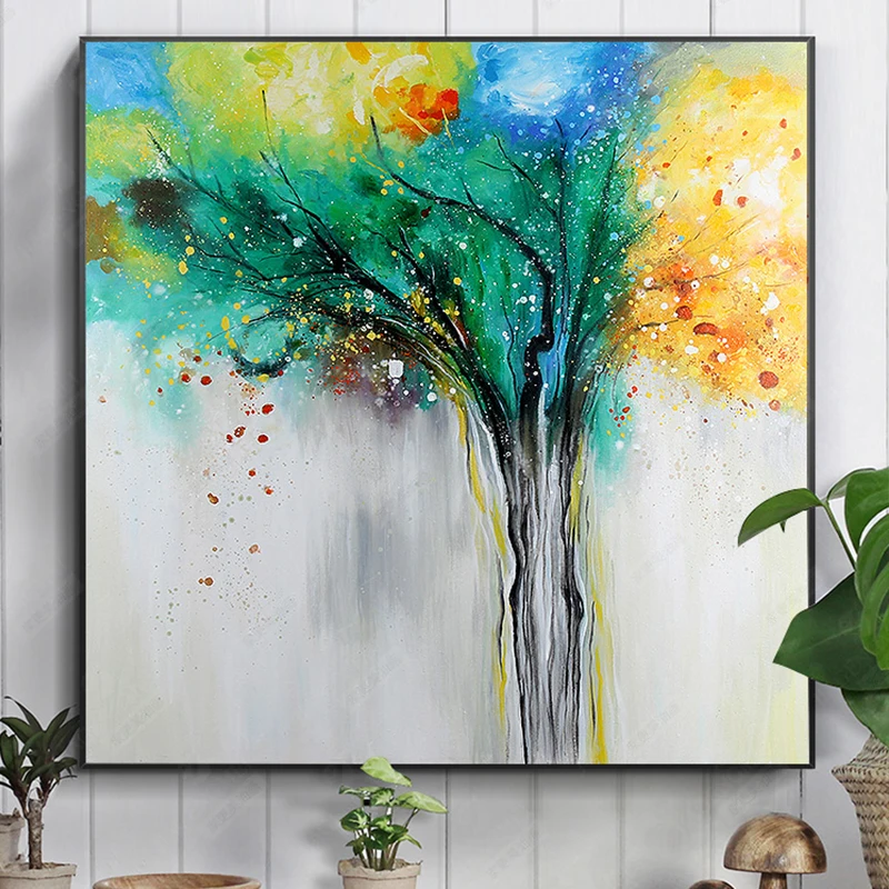100% Hand Painted Abstract Trees Art Oil Painting On Canvas Wall Art Wall Adornment Pictures Painting For Live Room Home Decor
100% Hand Painted Abstract Trees Art Oil Painting On Canvas Wall Art Wall Adornment Pictures Painting For Live Room Home Decor