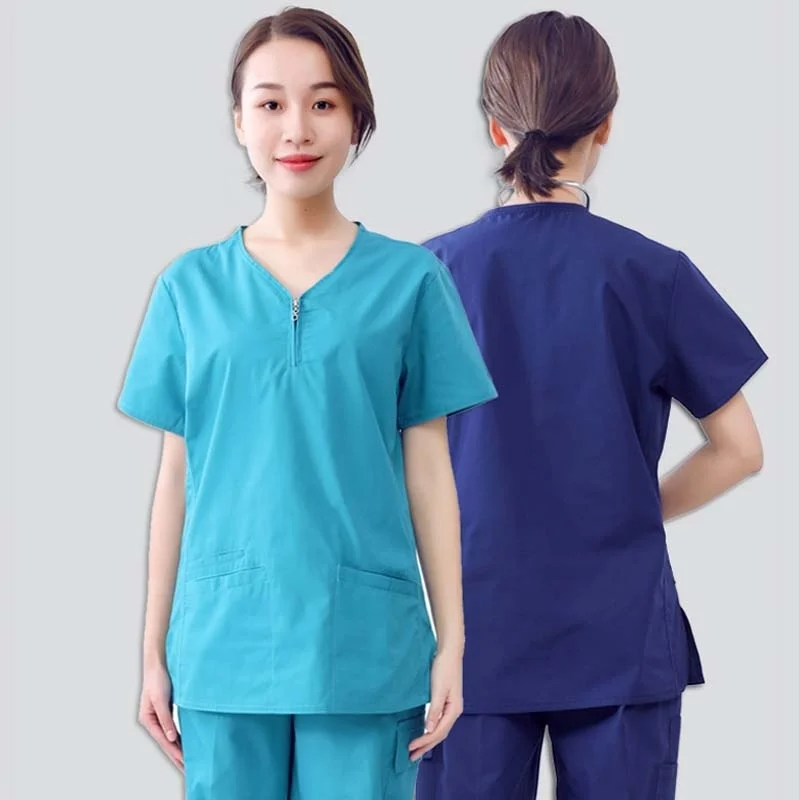Women Fashion Scrub Top Medical Uniforms Zipper Front Opening Collar Shirt Three Pockets Pharmacy Uniforms(Just A Top)
Women Fashion Scrub Top Medical Uniforms Zipper Front Opening Collar Shirt Three Pockets Pharmacy Uniforms(Just A Top)