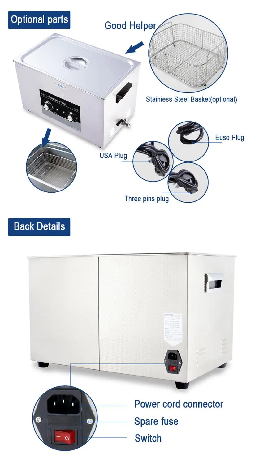 Industrial Ultrasonic Cleaning Machine Heating Time Adjustment Tableware Metal Golf Clubs Vibration Ultrasonic Cleaner 22L
Industrial Ultrasonic Cleaning Machine Heating Time Adjustment Tableware Metal Golf Clubs Vibration Ultrasonic Cleaner 22L