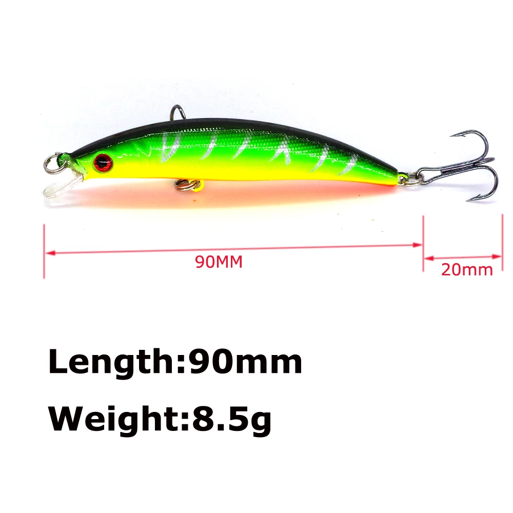 Minnow Fishing Lure 1PC 90mm 8.5g 0.3-1.5M Floating Hard Bait Long Casting Lure Carp Fishing Tackle Fishing Bait
Minnow Fishing Lure 1PC 90mm 8.5g 0.3-1.5M Floating Hard Bait Long Casting Lure Carp Fishing Tackle Fishing Bait