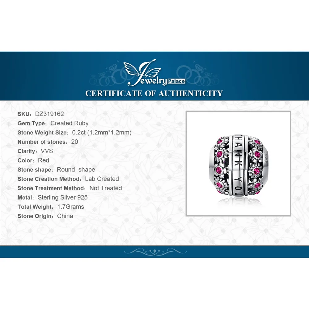 JewelryPalace Thank You 925 Sterling Silver Beads Charms Silver 925 Original For Bracelet Silver 925 original For Jewelry Making
JewelryPalace Thank You 925 Sterling Silver Beads Charms Silver 925 Original For Bracelet Silver 925 original For Jewelry Making