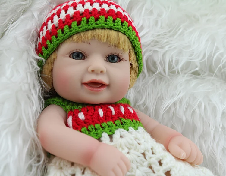NPKDOLL Reborn Baby Doll виниловая кукла со смайликом для новорожденных девочек 10 дюймов