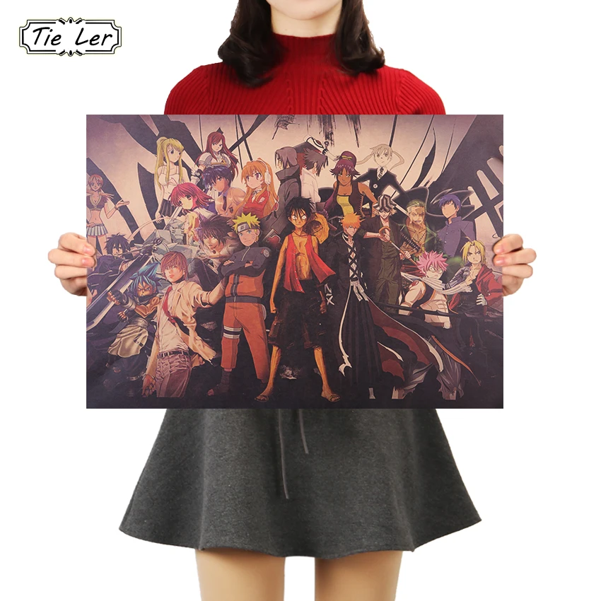 TIE LER Classic Japanese Anime Character Collection Poster Retro Kraft Paper Bar Cafe Decorative Paintings Wall Stickers 50*35cm
TIE LER Classic Japanese Anime Character Collection Poster Retro Kraft Paper Bar Cafe Decorative Paintings Wall Stickers 50*35cm