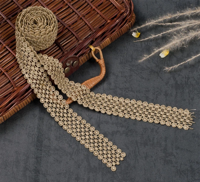 2yards/lot gold water soluble embroidery hollow flower lace fabric hair accessories lace trim Free Shipping
2yards/lot gold water soluble embroidery hollow flower lace fabric hair accessories lace trim Free Shipping