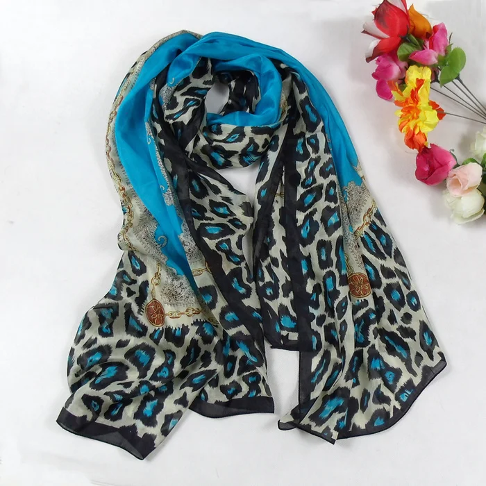 Women Blue Leopard Pattern Silk Scarf Extended Shawl Printed 2014 Fashion Apparel Accessories Brand Long Mulberry Silk Scarf
Women Blue Leopard Pattern Silk Scarf Extended Shawl Printed 2014 Fashion Apparel Accessories Brand Long Mulberry Silk Scarf