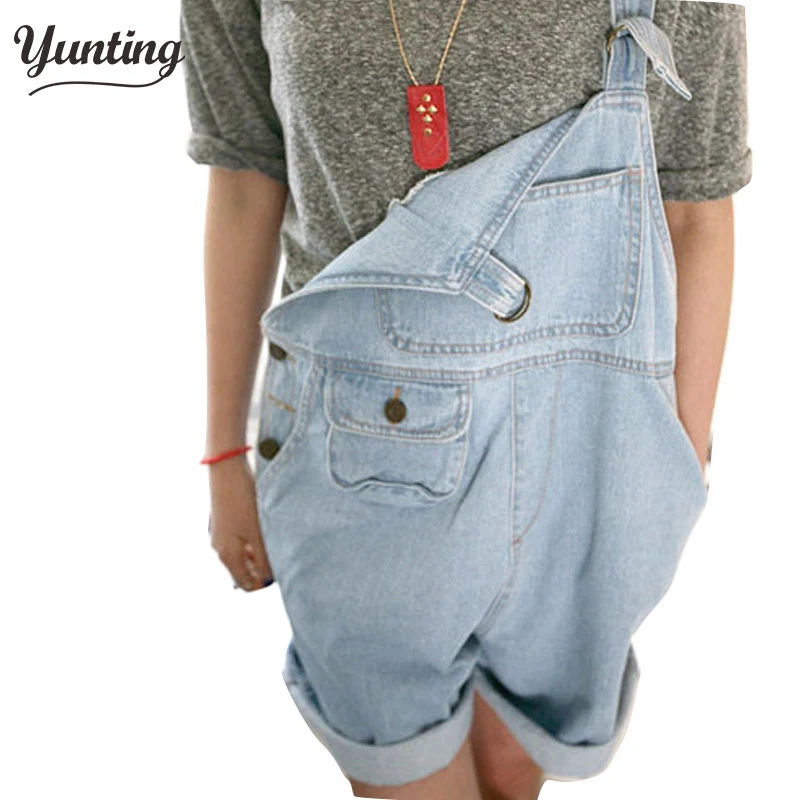 Women's cute denim overalls Korean style casual jumpsuits Loose pocket jeans shorts Free shipping
Women's cute denim overalls Korean style casual jumpsuits Loose pocket jeans shorts Free shipping
