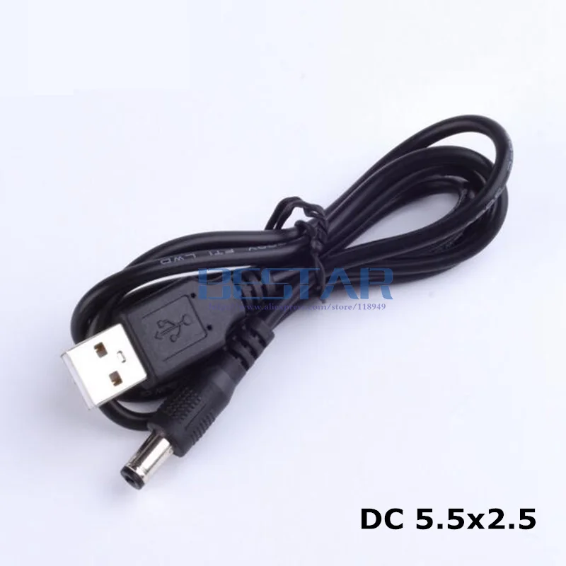 Black DC Power Plug Adapter USB Convert To DC 5.5*2.5 / 5.5*2.5mm 5.5mm x 2.5mm 5.5mm/2.5mm Jack charging power Cable 1M 3FT
Black DC Power Plug Adapter USB Convert To DC 5.5*2.5 / 5.5*2.5mm 5.5mm x 2.5mm 5.5mm/2.5mm Jack charging power Cable 1M 3FT