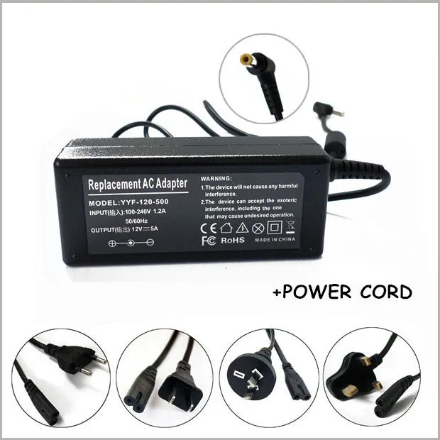 60W AC Adapter For Acer LCD AL722 AL732 AL922 Power Supply Charger 12V 5A NEW
60W AC Adapter For Acer LCD AL722 AL732 AL922 Power Supply Charger 12V 5A NEW