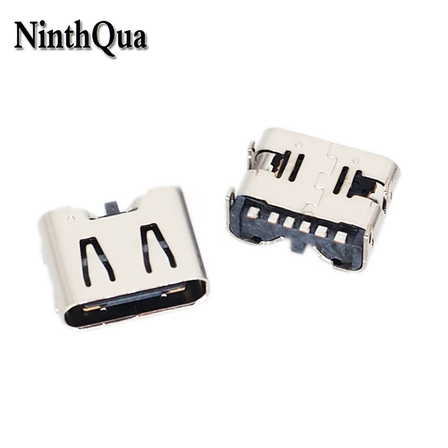 Фото NinthQua 2 шт. гнездо SMD 6P USB 3 1 с 4 фиксированными контактами высокоскоростной разъем