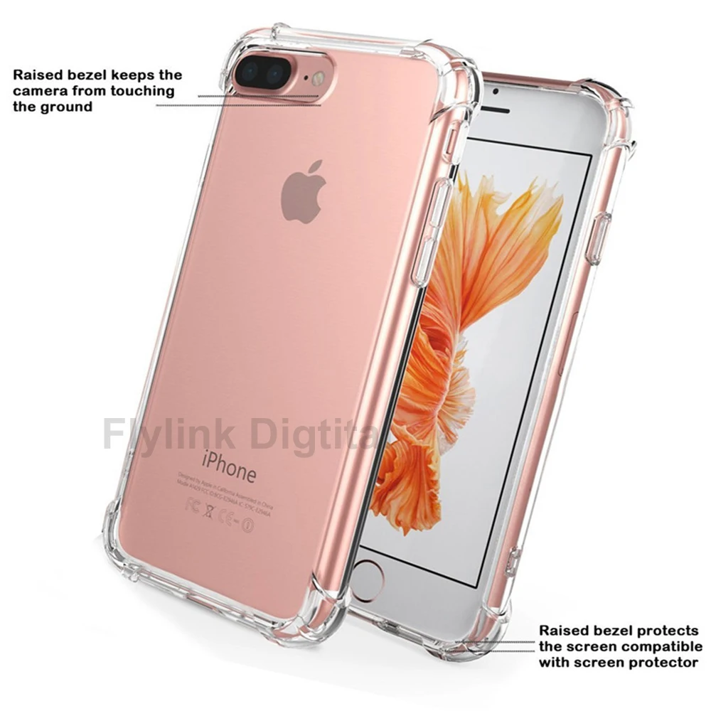Мягкий силиконовый чехол из ТПУ для iphone 5 6 S тонкий прозрачный защитный 7 8 X plus