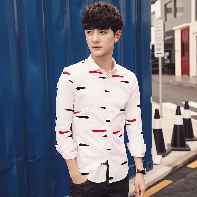 style, Hong Kong wind, owner street, big yards, long sleeve casual shirts, men's printed shirts, CS10/P55 white
style, Hong Kong wind, owner street, big yards, long sleeve casual shirts, men's printed shirts, CS10/P55 white