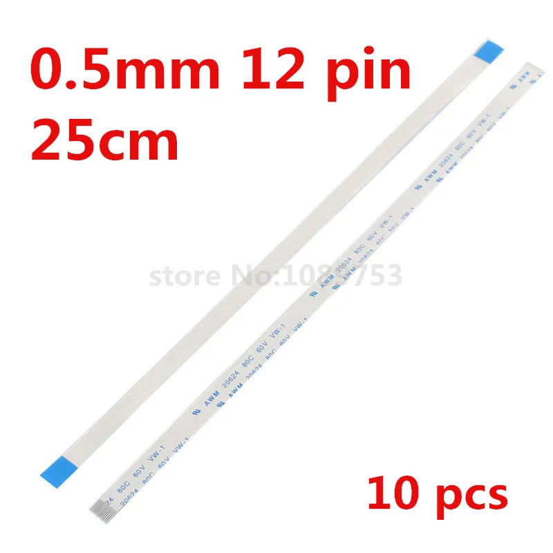 10pcs 25cm-0.5mm-12P AWM 20624 250mm Length 0.5mm Pitch 12Pin Isotropy Flexible Flat Cable FFC / FPC
10pcs 25cm-0.5mm-12P AWM 20624 250mm Length 0.5mm Pitch 12Pin Isotropy Flexible Flat Cable FFC / FPC