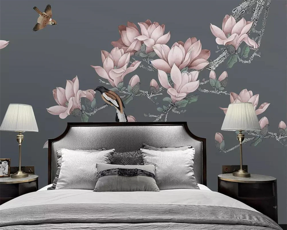 Custom wallpaper pen magnolia bird bedroom living room background wall home decoration porch TV 3d wallpaper murals
Custom wallpaper pen magnolia bird bedroom living room background wall home decoration porch TV 3d wallpaper murals