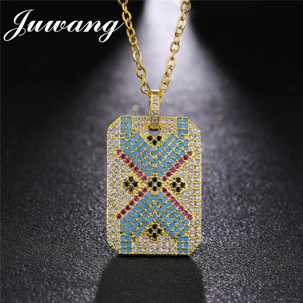 JUWANG Brand Square Copper Pendant Necklace for Woman Man Inlaid Color Zircon Greece Evil Eye Necklace Exquisite Fashion Gift
JUWANG Brand Square Copper Pendant Necklace for Woman Man Inlaid Color Zircon Greece Evil Eye Necklace Exquisite Fashion Gift