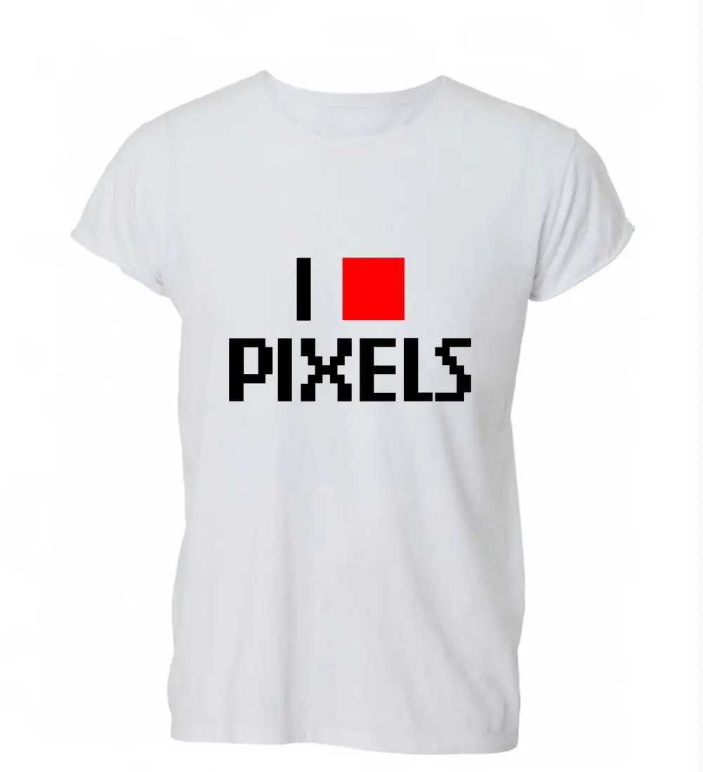 Новинка 2019 лидер продаж Мужская футболка I Love Pixels Geek Nerd забавная Футболка с