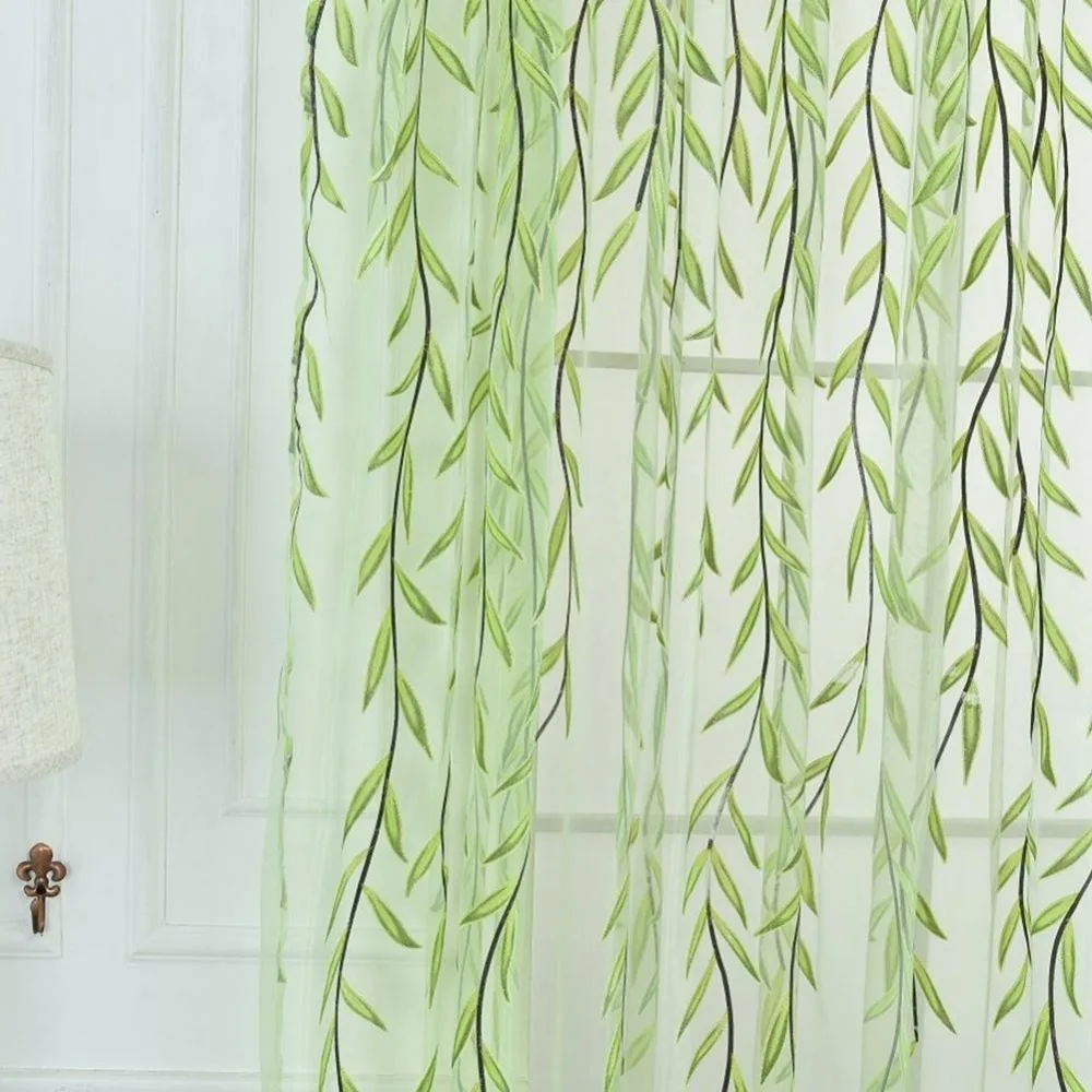 100x270cm, 100x200cm Willow Printed Tulle Voile Door Window Balcony Curtains for Bed Room Living Room Decor Curtain
100x270cm, 100x200cm Willow Printed Tulle Voile Door Window Balcony Curtains for Bed Room Living Room Decor Curtain