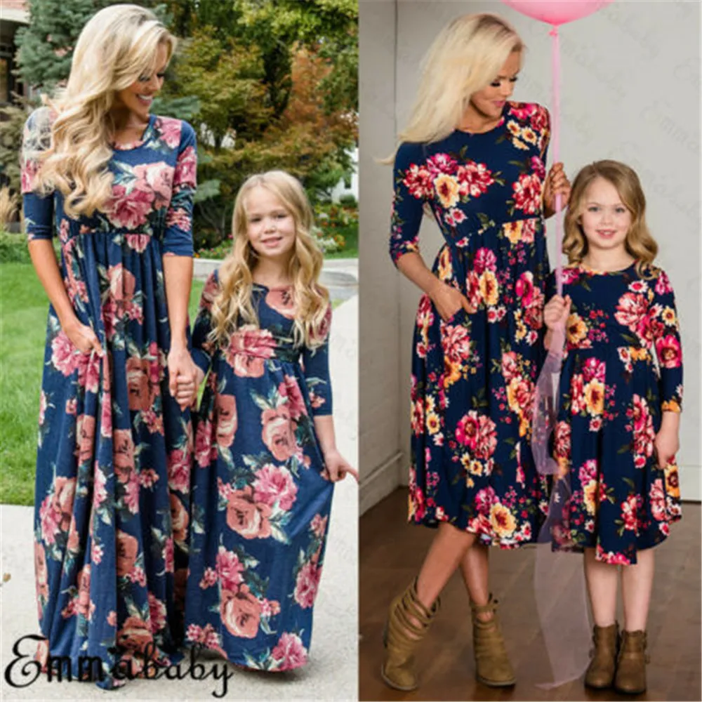 Платье-макси для мамы и дочки, с цветочным принтом
Платье-макси для мамы и дочки, с цветочным принтом
