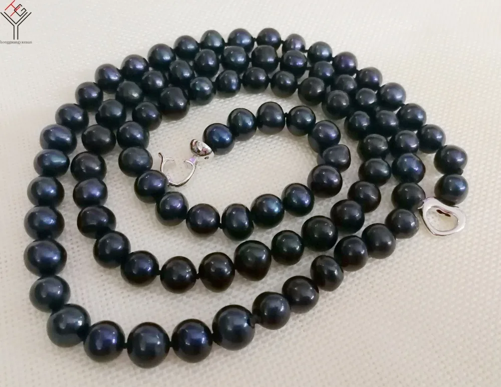9x10mm black pearl handmade necklace 50'' 127cm Women Jewelry necklace love heart clasp natural freshwater pearl
9x10mm black pearl handmade necklace 50'' 127cm Women Jewelry necklace love heart clasp natural freshwater pearl